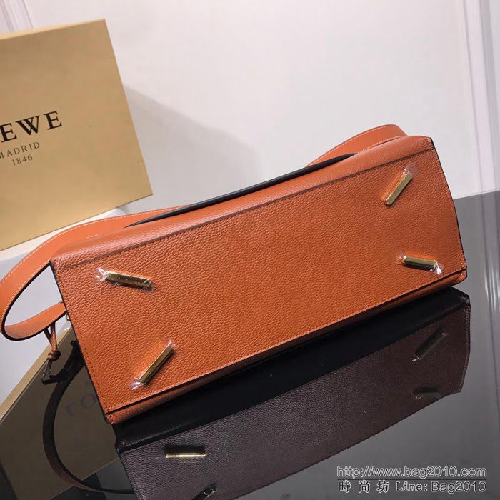 LOEWE羅意威 火爆款 原版荔枝紋焦糖色 手提肩背包 6603#  jdl1179